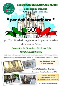  MILANO - S.Messa in Duomo "per non dimenticare" 